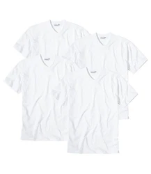 GTZBURG Unterziehshirt V-Neck T-Shirt Weiß/Dunkelblau