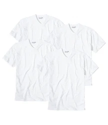 GTZBURG Unterziehshirt V-Neck T-Shirt Weiß/Dunkelblau