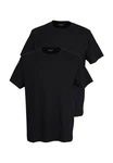GTZBURG T-Shirt (2-tlg) ohne Seitennaht schwarz
