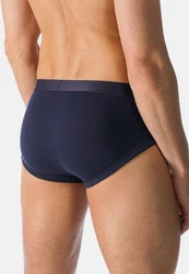 Mey Slip Casual Cotton 3er Pack Dunkelblau/Blau