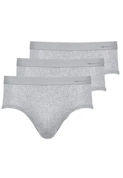 Slip 3er Pack Casual Cotton (Spar-Set, 3-St) Slip / Unterhose - Baumwolle - Ohne Eingriff - Aufgesetzter Webbund