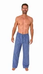 Normann Pyjama Herren Schlafanzug Hose lang Blau/Hellblau