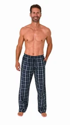 Normann Pyjama Herren Schlafanzug Hose lang Dunkelblau/Blau/Rot/Lila/Hellblau