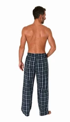 Normann Pyjama Herren Schlafanzug Hose lang Dunkelblau/Blau/Rot/Lila/Hellblau