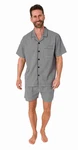 Normann Pyjama Herren Schlafanzug Shorty Grau/Hellgrau/Blau/Schwarz