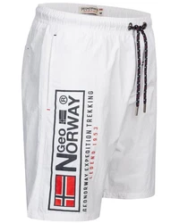 Geographical Norway Badeshorts Herren Bade Hose Shorts Creme/Weiß/Dunkelblau