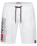 Geographical Norway Badeshorts Herren Bade Hose Shorts Creme/Weiß/Dunkelblau