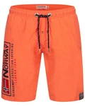 Geographical Norway Badeshorts Herren Bade Hose Shorts Orange