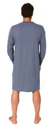 Normann Pyjama Herren langarm Nachthemd Blau/Grau/Dunkelblau/Hellblau