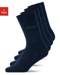 SNOCKS Business Socken (4-Paar) Anzug geeignet Dunkelblau/Blau