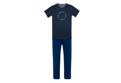 Ted Baker Pyjama Lounge Set mit Markenschriftzug Dunkelblau