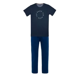 Ted Baker Pyjama Lounge Set mit Markenschriftzug Dunkelblau
