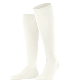 FALKE Kniestrümpfe ClimaWool Weiß/Creme
