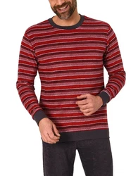 Normann Pyjama Herren Schlafanzug Dunkelrot/Rot/Bordeaux