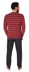Normann Pyjama Herren Schlafanzug Dunkelrot/Rot/Bordeaux