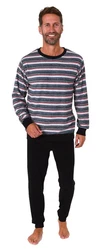 Normann Pyjama Herren Schlafanzug Mischfarben/Grau/Rot/Rosa/Lila/Gelb/Dunkelblau/Braun
