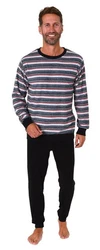 Normann Pyjama Herren Schlafanzug Mischfarben/Grau/Rot/Rosa/Lila/Gelb/Dunkelblau/Braun