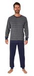 Normann Pyjama Herren Schlafanzug Grau/Dunkelblau Normann Pyjama Herren Schlafanzug Grau/Dunkelblau