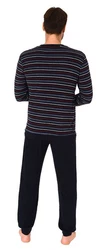 Normann Pyjama Herren Schlafanzug Rot/Dunkelblau/Bordeaux/Schwarz