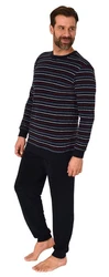 Normann Pyjama Herren Schlafanzug Rot/Dunkelblau/Bordeaux/Schwarz