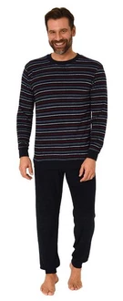 Normann Pyjama Herren Schlafanzug Rot/Dunkelblau/Bordeaux/Schwarz