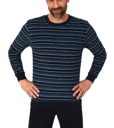 Normann Pyjama Herren Schlafanzug Blau/Dunkelblau/Lila/Hellblau