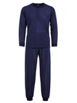 Lucky Schlafanzug Pyjama Set Langarm Dunkelblau/Blau
