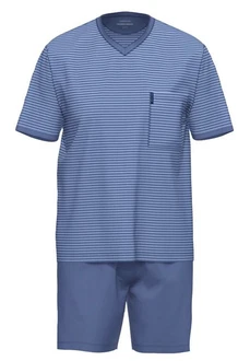 Ammann Pyjama Extra Light Cotton Set Blau/Grau/Dunkelblau Ammann Pyjama Extra Light Cotton Set Blau/Grau/Dunkelblau