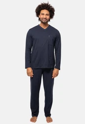 Ammann Pyjama Extra Light Cotton Set Dunkelblau