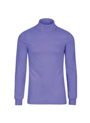 Trigema Rollkragenshirt Langarm Ski- und Sport-Rollkragenpullover Lila/Dunkelblau
