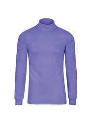 Trigema Rollkragenshirt Langarm Ski- und Sport-Rollkragenpullover Lila/Dunkelblau