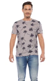 T-Shirt mit Palmendruck