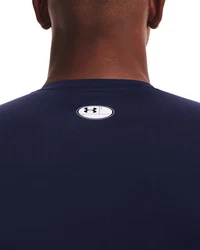 Under Armour Herren UA HG Armour Comp SS T-Shirt Dunkelblau/Grau/Rot