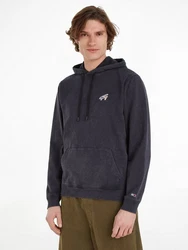 Tommy Jeans Kapuzensweatshirt TJM REG WASHED SIGNATURE HOODIE Dunkelgrau/Schwarz/Dunkelblau/Lila