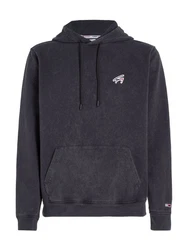 Tommy Jeans Kapuzensweatshirt TJM REG WASHED SIGNATURE HOODIE Dunkelgrau/Schwarz/Dunkelblau/Lila