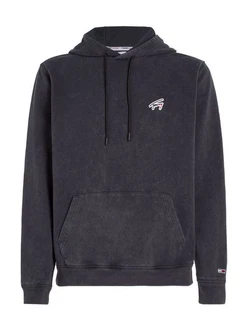 Tommy Jeans Kapuzensweatshirt TJM REG WASHED SIGNATURE HOODIE Dunkelgrau/Schwarz/Dunkelblau/Lila