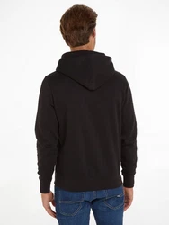 Tommy Hilfiger Sweatshirt Flag Logo Hoody Schwarz