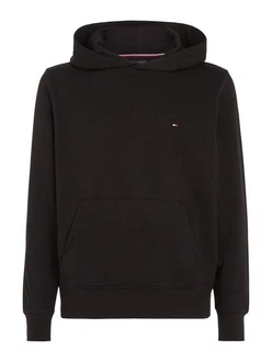 Tommy Hilfiger Sweatshirt Flag Logo Hoody Schwarz