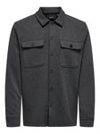 ONLY & SONS Langarmhemd New Kodyl ONSNEWKODYL OVERSHIRT SWEAT NOOS Dunkelgrau/Grau/Hellgrau