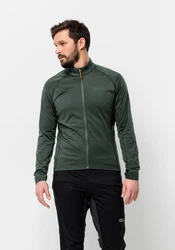 Jack Wolfskin Fahrradjacke MOROBBIA FZ Dunkelgrün/Grün
