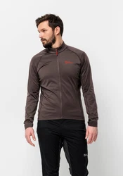 Jack Wolfskin Fahrradjacke MOROBBIA FZ Grau/Braun