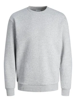 JACK & JONES Sweatshirt JJEBradley Grau/Hellgrau