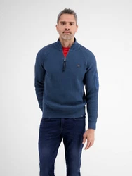 LERROS Strickpullover Troyer Dunkelblau/Blau/Hellblau