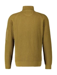 LERROS Strickpullover Troyer Gelb/Dunkelgrün/Braun/Khaki