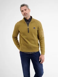 LERROS Strickpullover Troyer Gelb/Dunkelgrün/Braun/Khaki