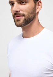 Eterna Rundhalsshirt Weiß/Grau/Creme