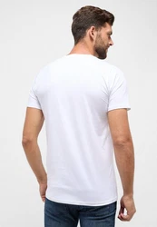 Eterna Rundhalsshirt Weiß/Grau/Creme