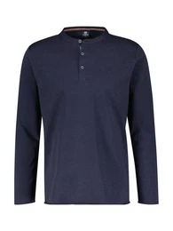 Langarmshirt Slub-Jersey Serafino, Longsleeve