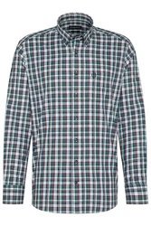 bugatti Langarmhemd Modern Fit Button-Down-Kragen Grau/Blau/Rot
