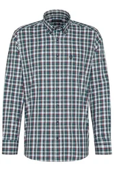 bugatti Langarmhemd Modern Fit Button-Down-Kragen Grau/Blau/Rot
